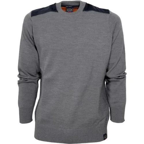 Herren Rundhals Wollpullover 13311058 Grau , Herren, Größe: 3XL - PAUL & SHARK - Modalova