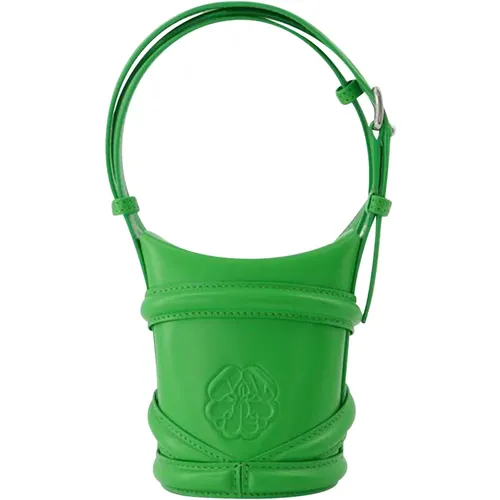 Die Kurve Mini -Tasche in grünem Leder - alexander mcqueen - Modalova