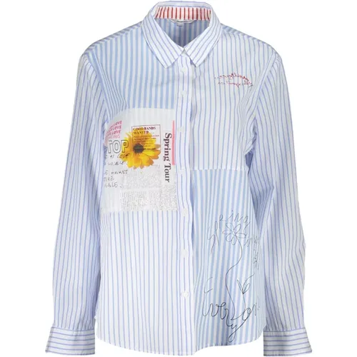 Long Sleeve Shirt Print Logo , female, Sizes: M, XL, 2XL, S, L - Desigual - Modalova