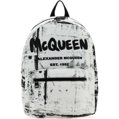 Printed Nylon Backpack , male, Sizes: ONE SIZE - alexander mcqueen - Modalova