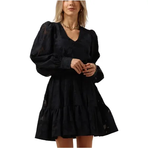 Kurzes V-Ausschnitt Kleid , Damen, Größe: XS - Selected Femme - Modalova