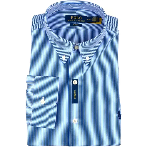 Oxford Popeline Baumwollhemd Slim Fit , Herren, Größe: 2XL - Ralph Lauren - Modalova