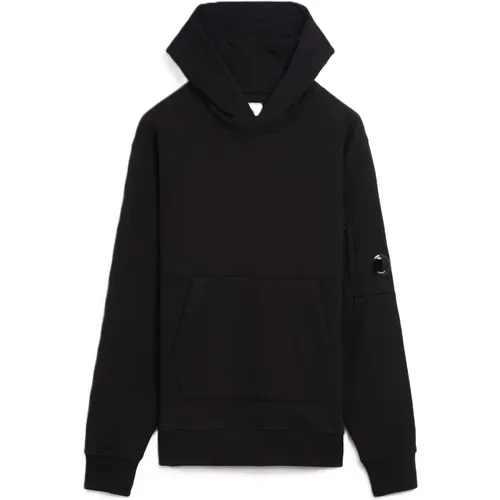 Schwarzer Fleece-Kapuzenpullover , Herren, Größe: S - C.P. Company - Modalova