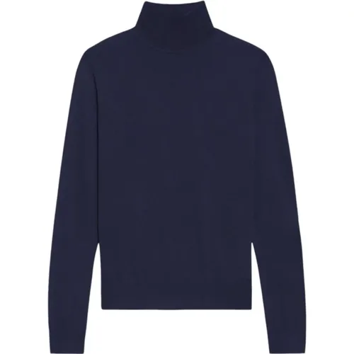 Marineblauer Woll Rollkragenpullover - Theory - Modalova