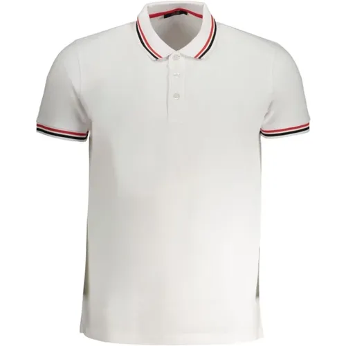 Weiße Baumwoll-Poloshirt mit Kurzen Ärmeln , Herren, Größe: 2XL - Cavalli Class - Modalova