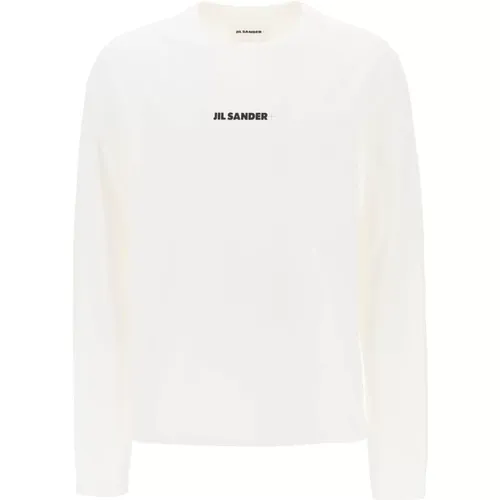 Langarm T-Shirt mit lockerer Passform , Herren, Größe: L - Jil Sander - Modalova