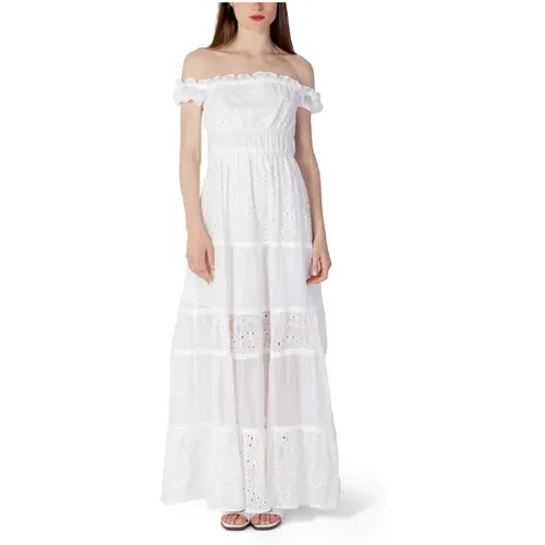 Plain Polyester Dress , female, Sizes: XS - Guess - Modalova
