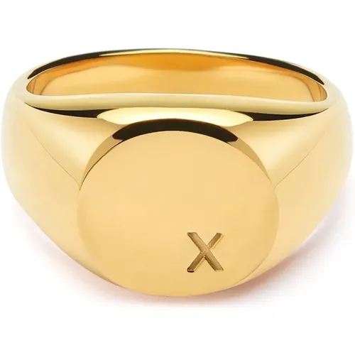 Women's Limited Edition X Engraved Ring , Damen, Größe: 56 MM - Nialaya - Modalova