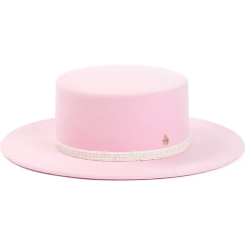 Sequins Bubblegum Wool Felt Hat , Damen, Größe: M - Maison Michel - Modalova