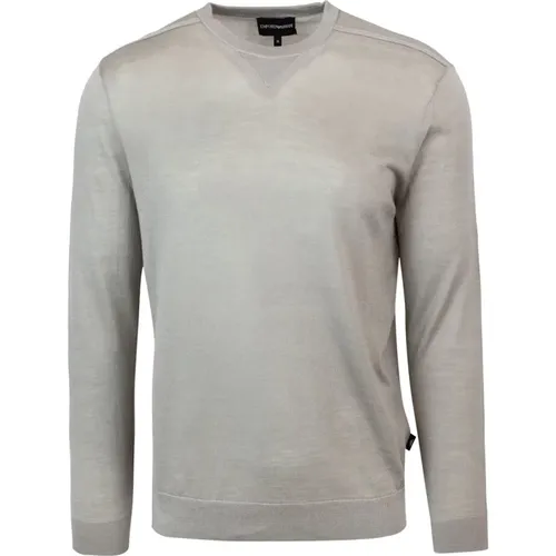 Grey Wool Blend Sweater , male, Sizes: M, XL - Emporio Armani - Modalova