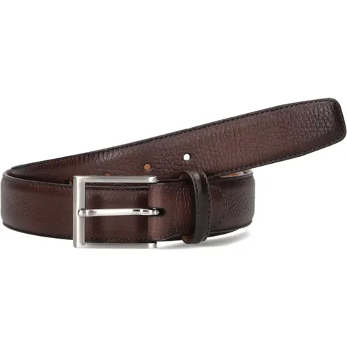 Brauner Leder Herren Gürtel Misuri 1078 , Herren, Größe: 115 CM - Magnanni - Modalova