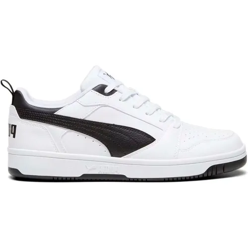 Niedrige Rebound V6 Sneakers Weiß-Schwarz , Herren, Größe: 40 1/2 EU - Puma - Modalova