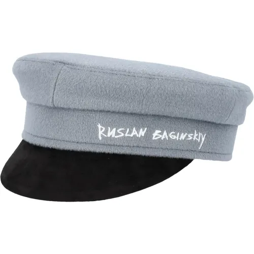 Embroidered Baker Boy Hat , female, Sizes: L, M - Ruslan Baginskiy - Modalova
