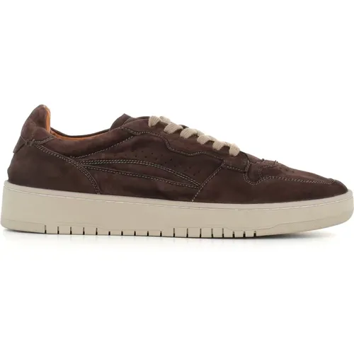 Ebony Coffee Suede Sneakers , male, Sizes: 8 UK, 10 UK, 11 UK, 9 UK - Lemargo - Modalova