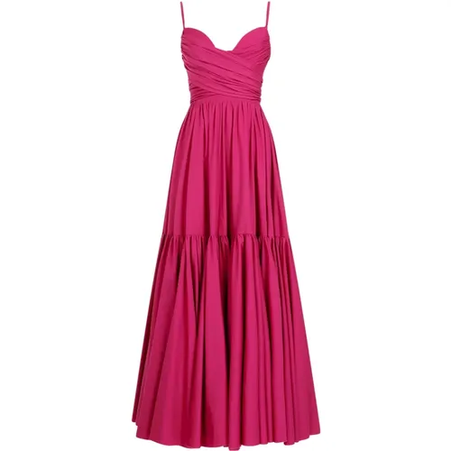 Fuchsia Cotton Long Dress , female, Sizes: 2XS, XS - Giambattista Valli - Modalova