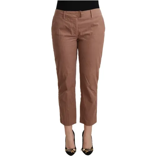 Stilvolle Cropped Hose in Braun , Damen, Größe: 2XL - Costume National - Modalova