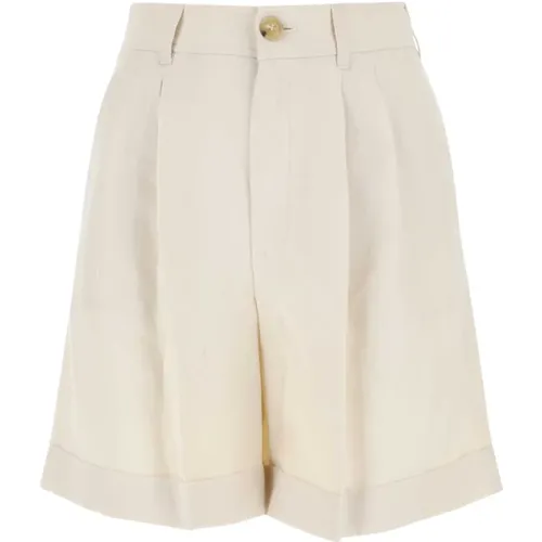 Viscose Blend Shorts in Sand , female, Sizes: S, L, XL - Woolrich - Modalova