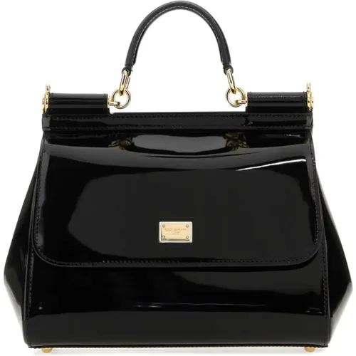Leather Sicily Handbag , female, Sizes: ONE SIZE - Dolce & Gabbana - Modalova