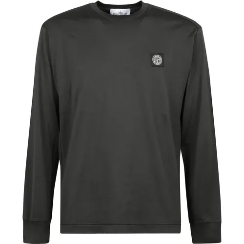 Lässiges Baumwoll-T-Shirt , Herren, Größe: 2XL - Stone Island - Modalova