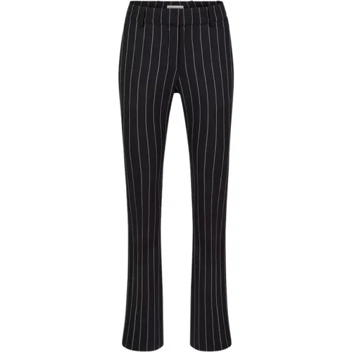 Blue Pinstripe Wool Straight Pants , female, Sizes: M, L - Nina Ricci - Modalova