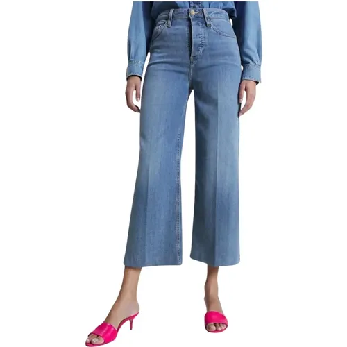 Gekürzte Jeans mit weitem Bein für Damen , Damen, Größe: W30 - Tommy Hilfiger - Modalova