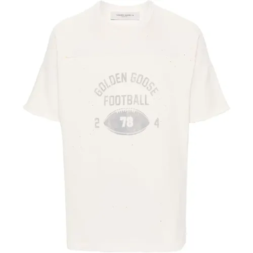 T-Shirts & Polos for Men , male, Sizes: M, L, XL, S - Golden Goose - Modalova