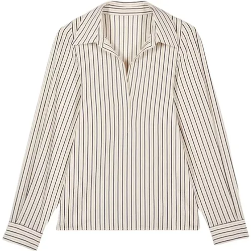 Striped Ecru Felicia Shirt , female, Sizes: M, XS - BA&SH - Modalova