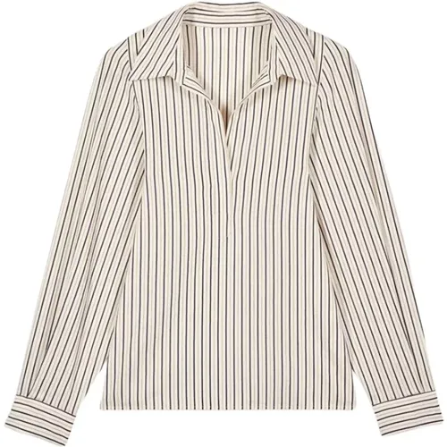 Striped Ecru Felicia Shirt , female, Sizes: M, XS, S - BA&SH - Modalova
