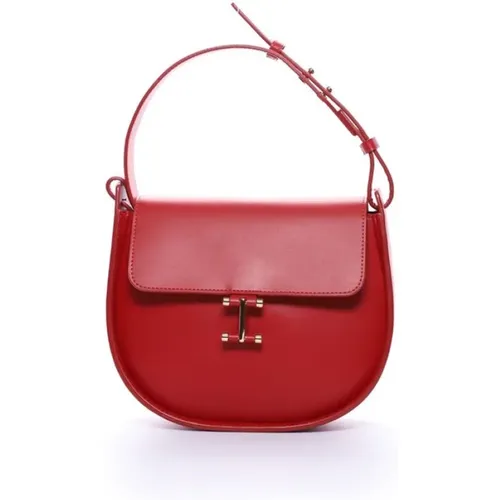 Rote Lederhandtasche , Damen, Größe: ONE Size - Ines De La Fressange Paris - Modalova