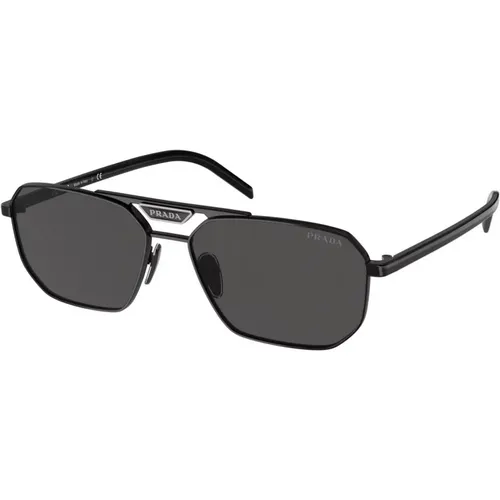 Herren Sonnenbrille Acetat Polyamid Metall , Herren, Größe: 57 MM - Prada - Modalova