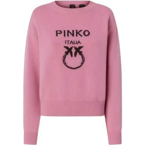 Burgos Stricktop , Damen, Größe: L - pinko - Modalova