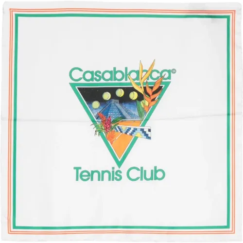 Tennis Club Icon Logo Seidenschal - Casablanca - Modalova