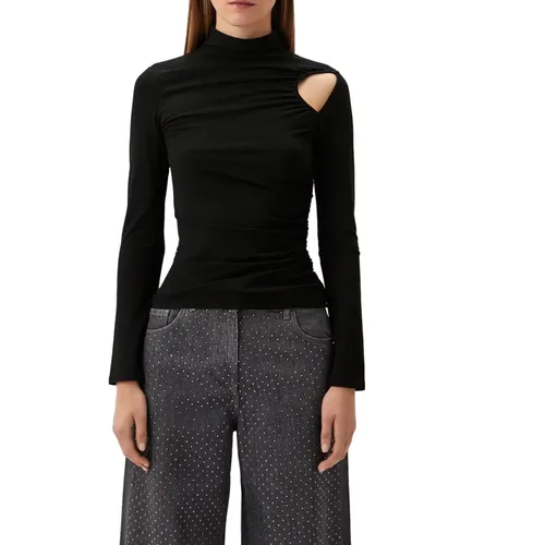 Schwarzer Cut Out Pullover , Damen, Größe: XS - PATRIZIA PEPE - Modalova