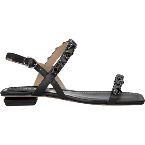 Rhinestone Band Flat Sandal , female, Sizes: 4 UK, 5 UK, 7 UK - Alma en Pena - Modalova