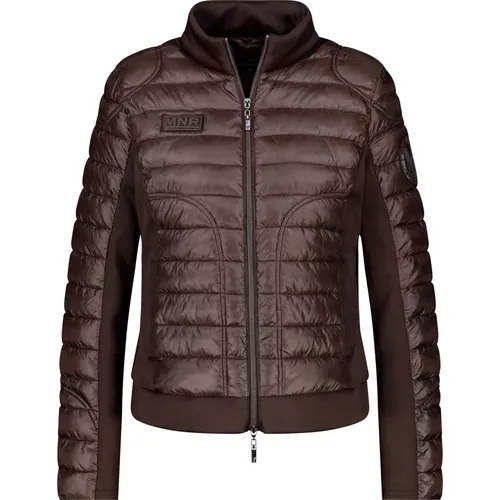 Glänzende Steppjacke mit Neopren-Details , Damen, Größe: L - monari - Modalova