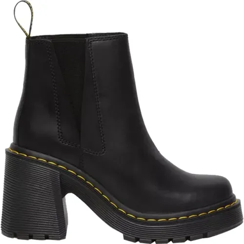 Schwarze Bikerstiefel , Damen, Größe: 41 EU - Dr. Martens - Modalova