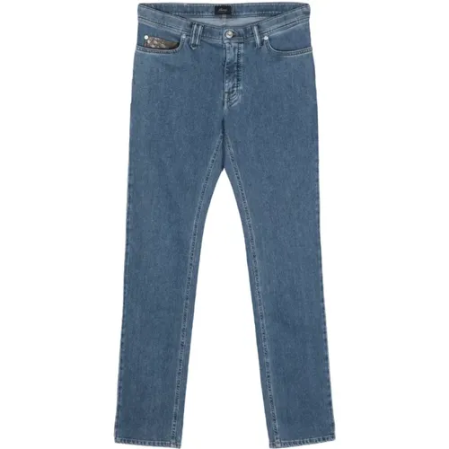 Slim-Fit Denim Jeans , male, Sizes: W34, W36 - Brioni - Modalova