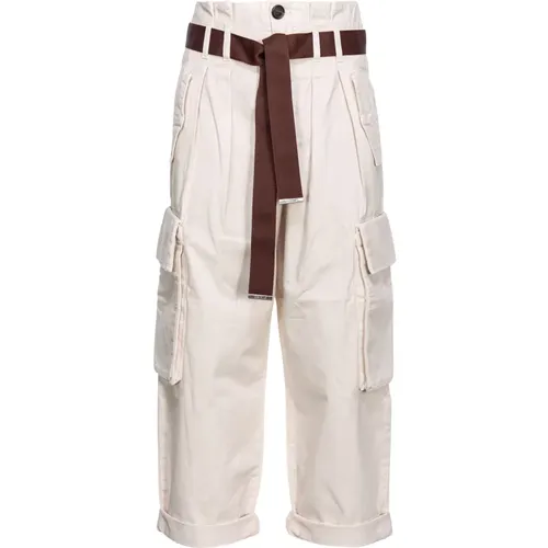 Gefärbte Pantalone in Weiß Latte - pinko - Modalova