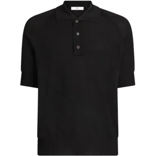 Schwarzes Baumwoll-Viskose Polo-Shirt - PT Torino - Modalova