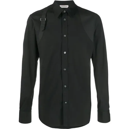 Stretch Cotton Classic Shirt , male, Sizes: L, M, XL - alexander mcqueen - Modalova