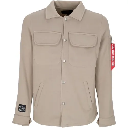 Vintage Sand Gepolstertes Herren-Overshirt - alpha industries - Modalova