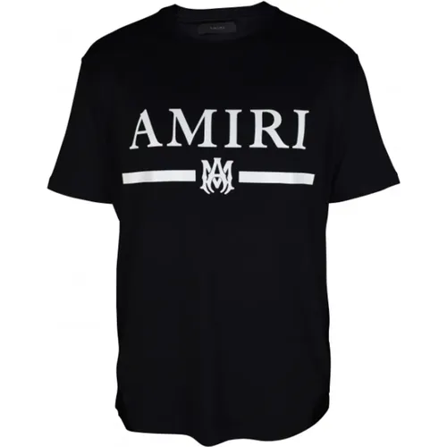 Schwarzes T-Shirt mit bedrucktem Logo - Amiri - Modalova