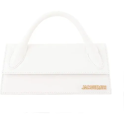 Elegante weiße Lederhandtasche - Jacquemus - Modalova