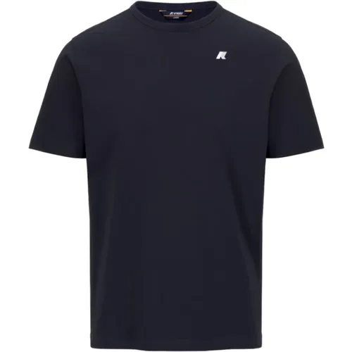 Blaues Baumwoll-T-Shirt Adame , Herren, Größe: XL - K-way - Modalova