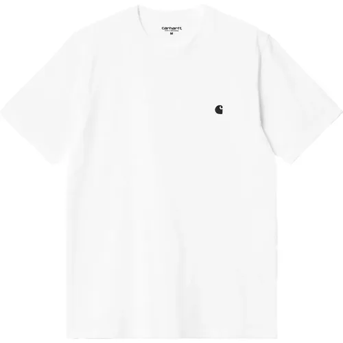 Weiße Baumwoll-T-Shirt mit Logo-Stickerei - Carhartt WIP - Modalova