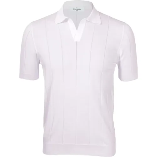 Retro Polo T-shirt Weiß , Herren, Größe: XL - Paolo Fiorillo Capri - Modalova