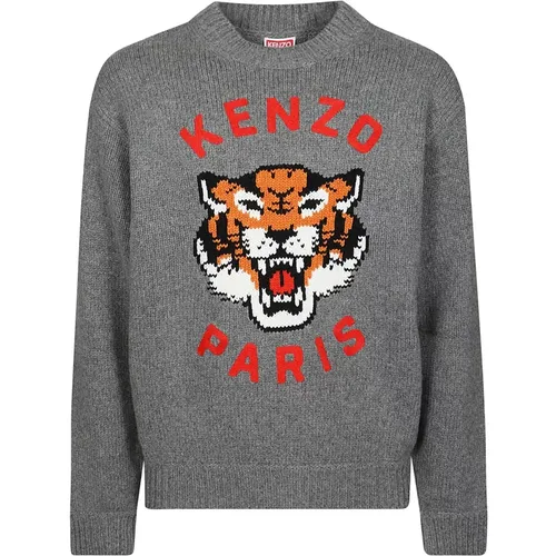 Lucky Tiger Pullover , Herren, Größe: M - Kenzo - Modalova