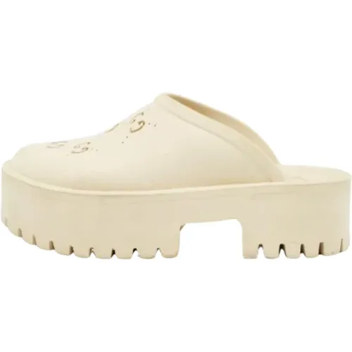 Pre-owned Rubber sandals , female, Sizes: 6 UK - Gucci Vintage - Modalova