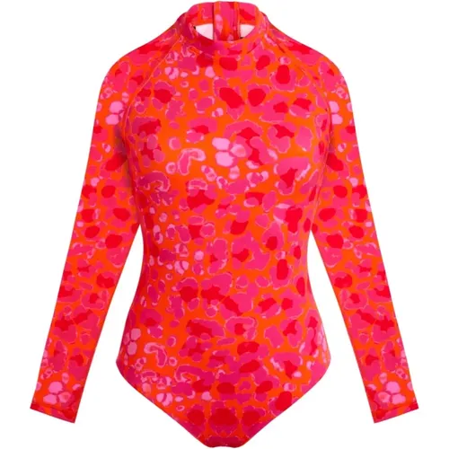 Langärmeliger New Leopard Rashguard-Badeanzug für Damen , Damen, Größe: M - Vilebrequin - Modalova