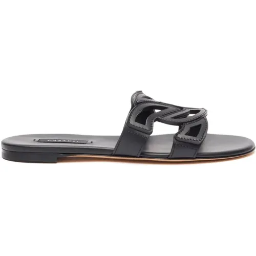 Miramar Flache C-Chain Slides , Damen, Größe: 36 1/2 EU - Casadei - Modalova